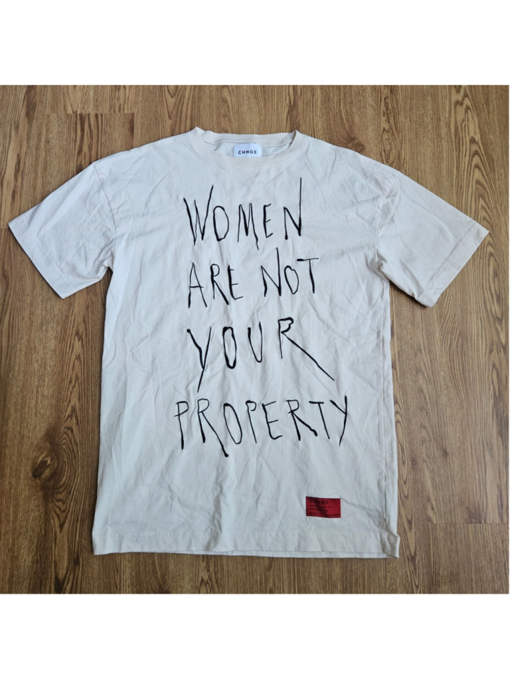 CHNGE Statement Protest Women Are Not Your Property T-Shirt Tunic Dress Organic
